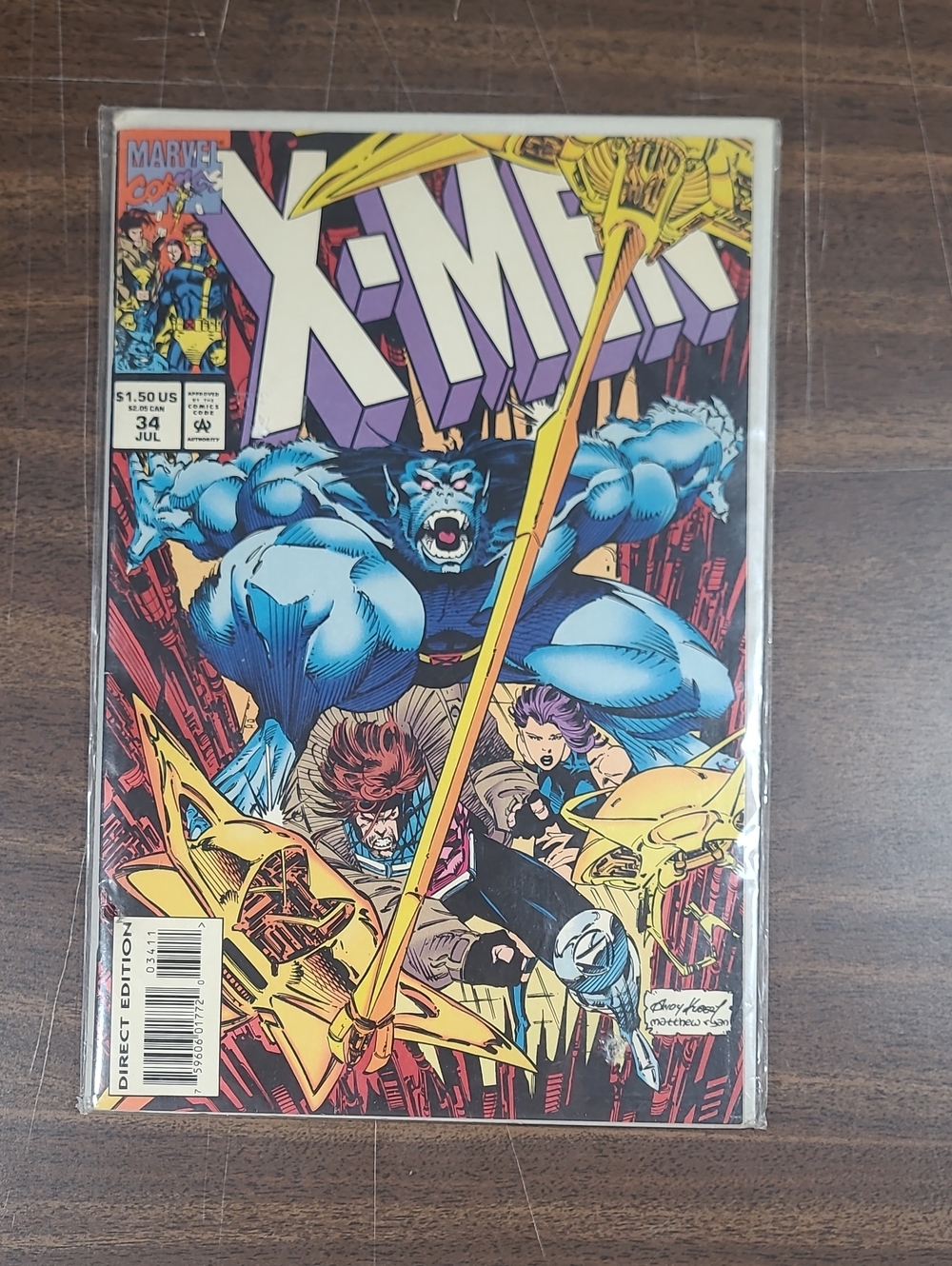 Marvel X-Men Comic Book #34 July Bagged